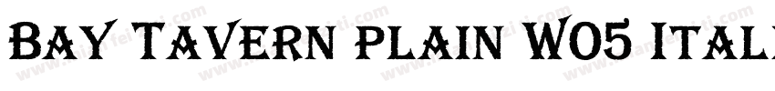 Bay Tavern plain WO5 Italic字体转换